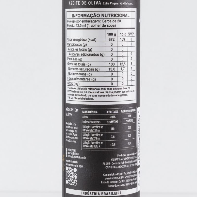 AZEITE DE OLIVA EXTRA VIRGEM 250 ML