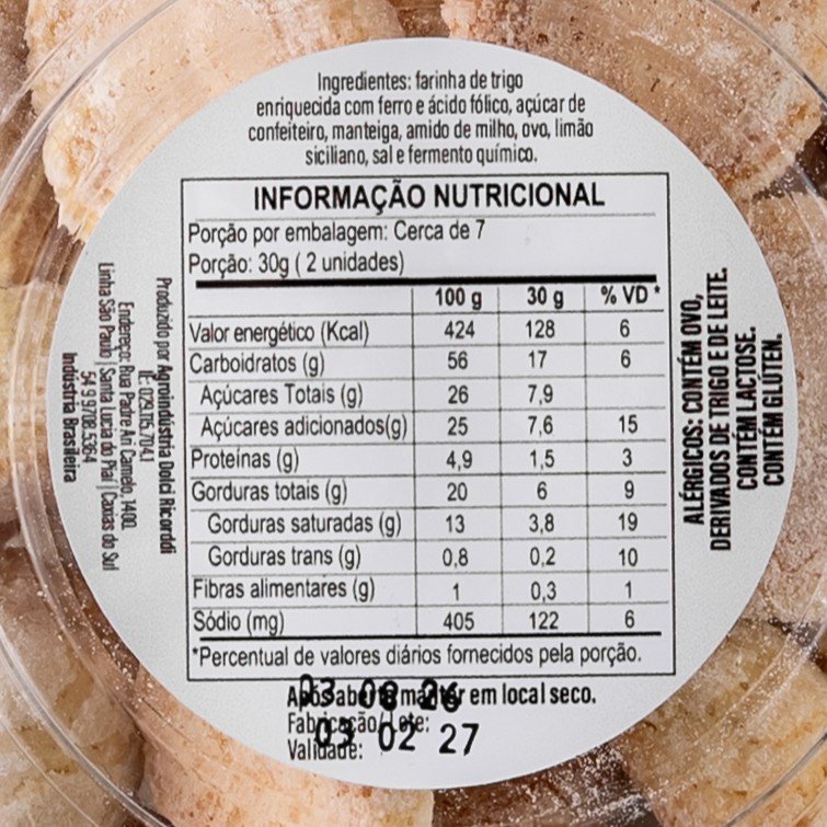 BISCOITO AMANTEIGADO DE LIMÃO SICILIANO 220G