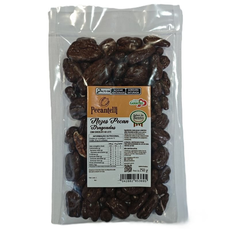KIT PASCOA - 3 DRAGEAS DE NOZ PECAN 250G + BEAN-TO-BAR 40G