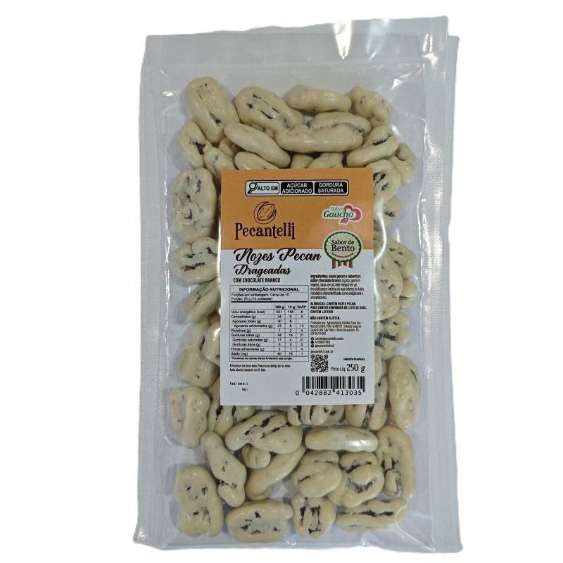 KIT PASCOA - 3 DRAGEAS DE NOZ PECAN 250G + BEAN-TO-BAR 40G