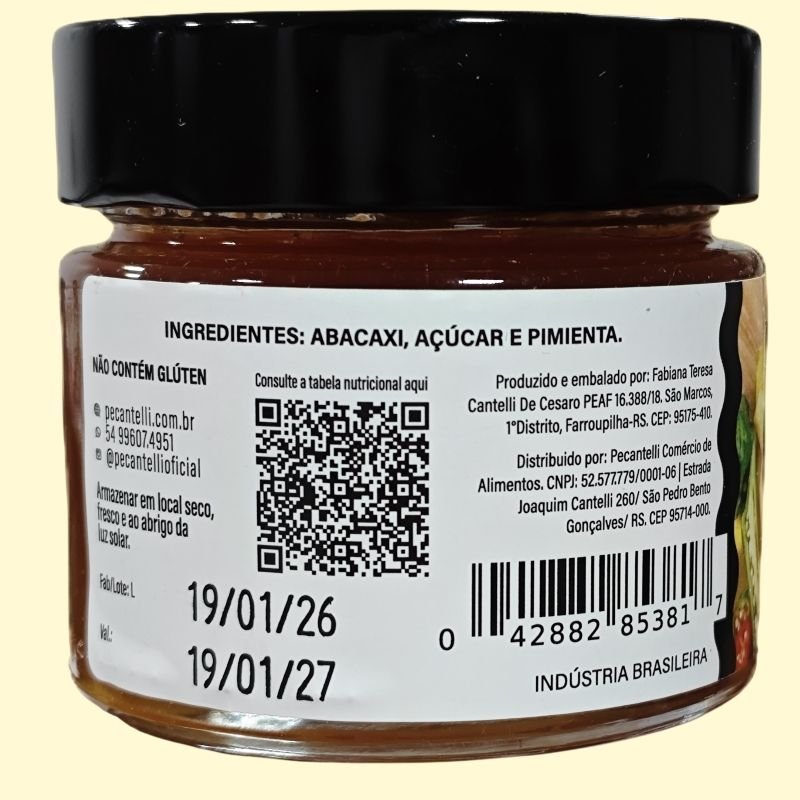 GELEIA DE ABACAXI COM PIMENTA 220G