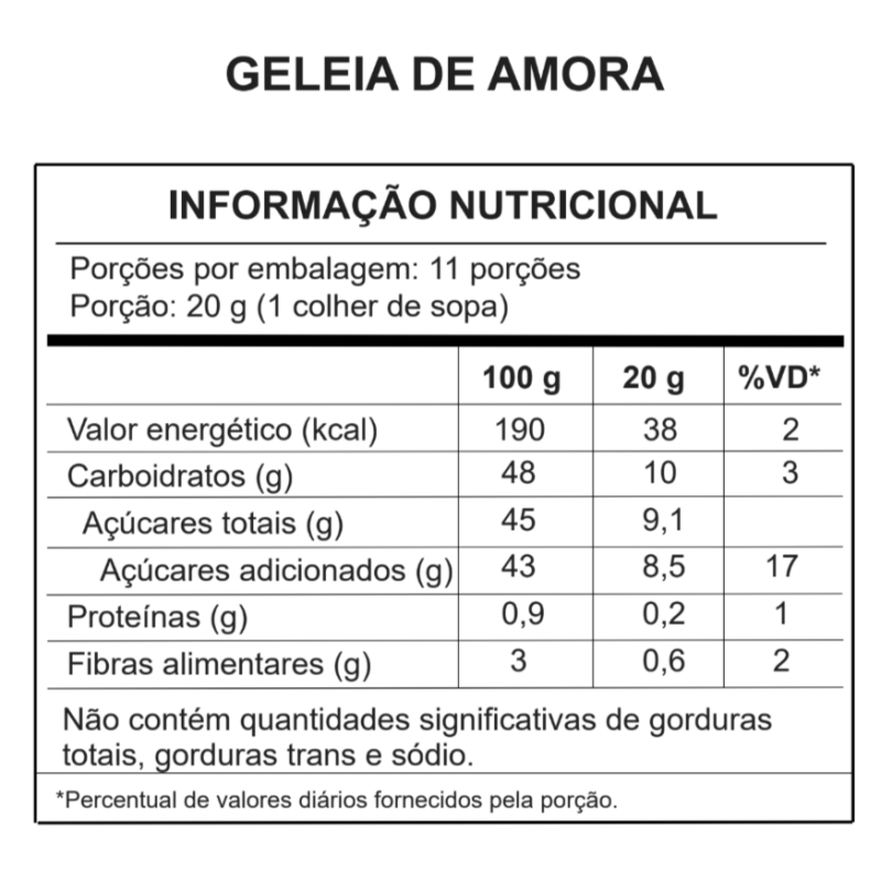 GELEIA DE AMORA 220G