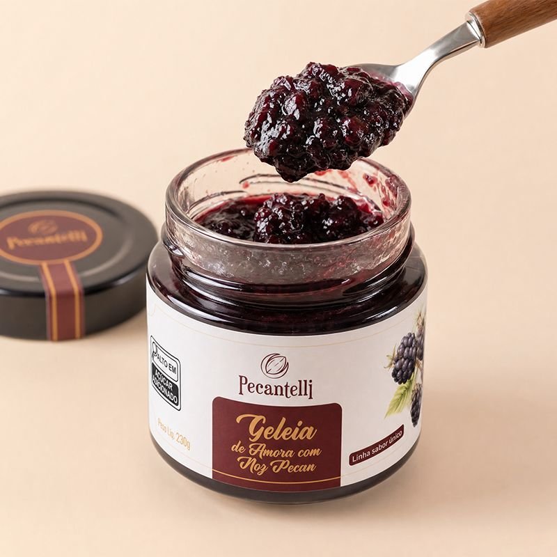 GELEIA DE AMORA COM NOZ PECAN 220G