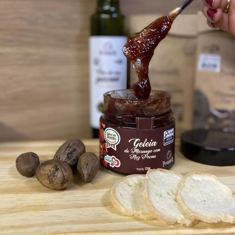 GELEIA DE MORANGO COM NOZES 220G