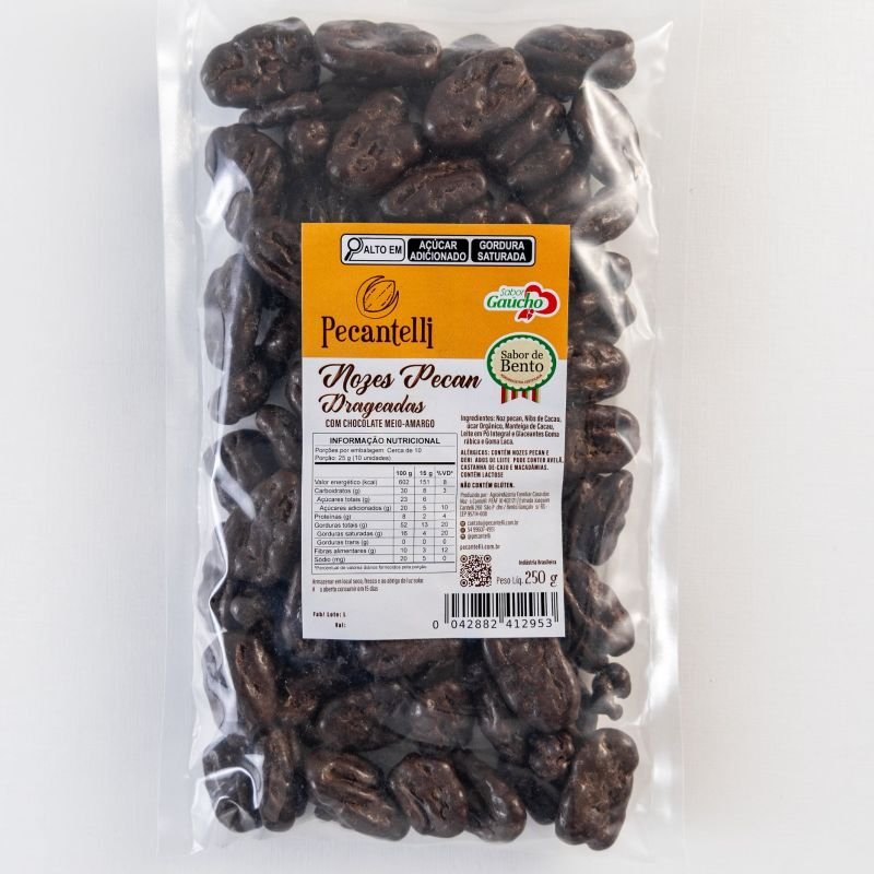 KIT PASCOA - 3 DRAGEAS DE NOZ PECAN 250G + BEAN-TO-BAR 40G
