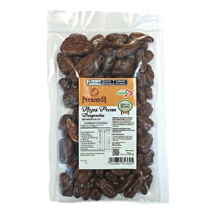 KIT PASCOA - 3 DRAGEAS DE NOZ PECAN 250G + BEAN-TO-BAR 40G