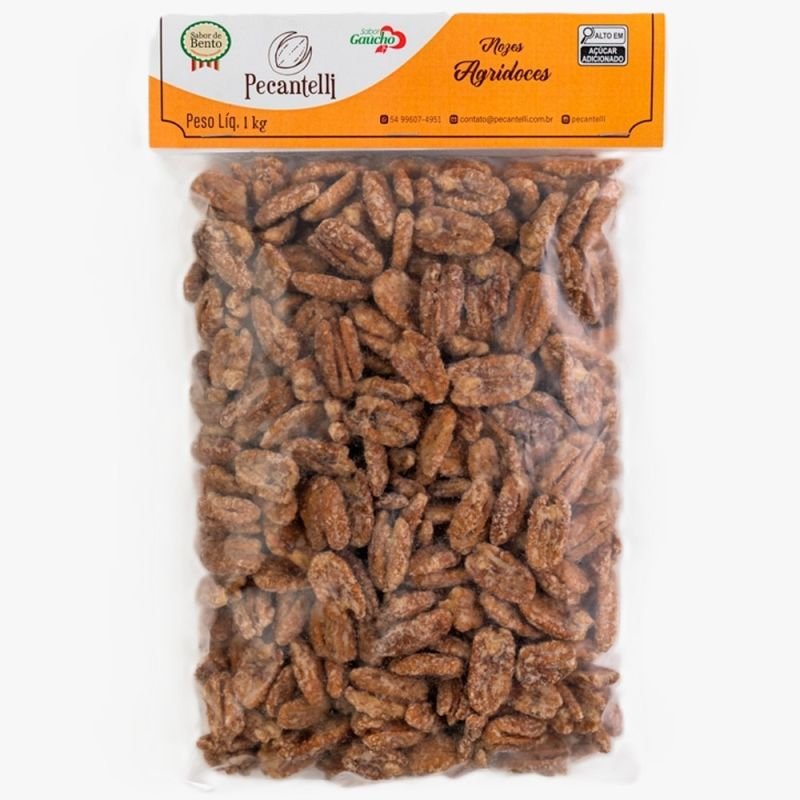 NOZ PECAN CARAMELIZADA AGRIDOCE 1KG